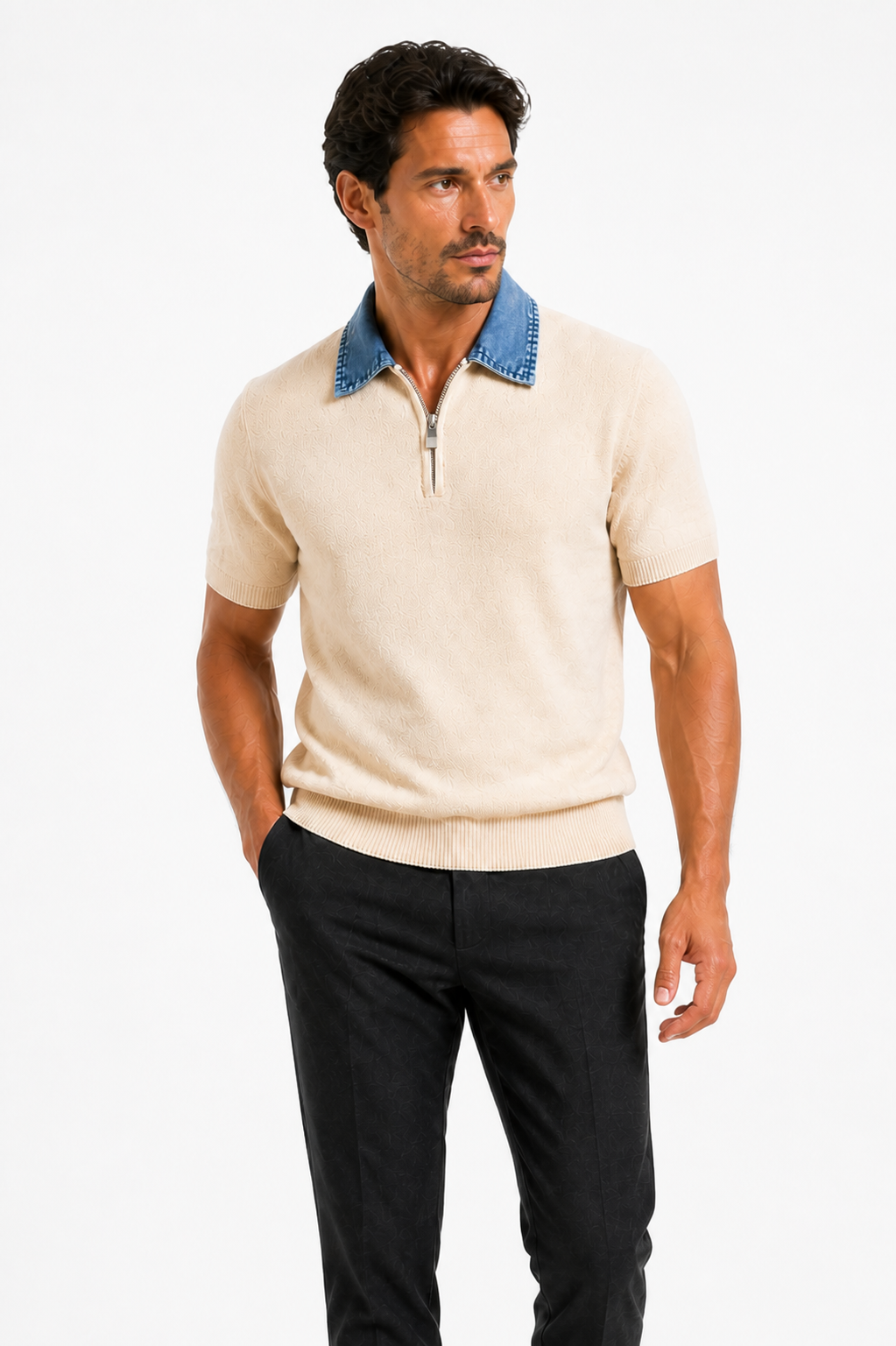 The Sand Denim Polo